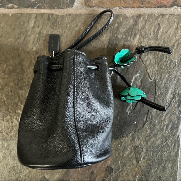 Coach Black with Green Leather Mini Bag - Picture 4 of 10